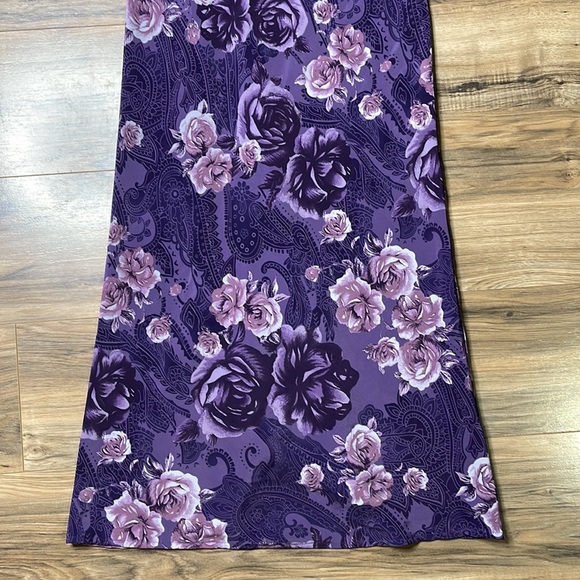 Giorgio Fiorlini Collection Sweetheart Ruffle Neckline Floral Shift Maxi Dress 8 - Picture 2 of 5